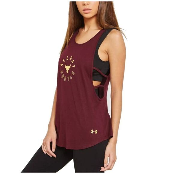 UNDER ARMOUR Project Rock Tank Size Small All Day Hustle NWT Women's Athletic - Picture 1 of 13